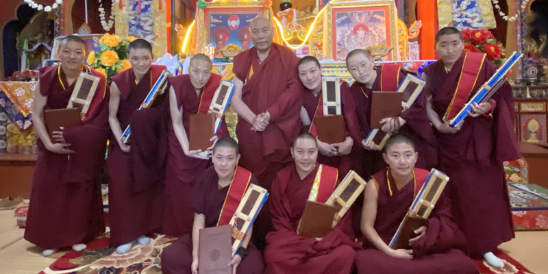Ramjamma Diploma for 13 Nuns from Samten Choling in eastern Tibet